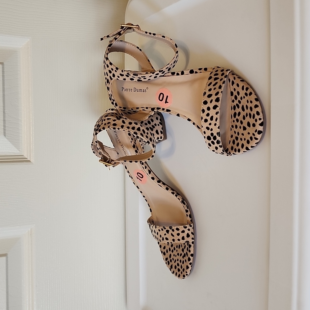 Pierre Dumas Leopard Print Heels 10